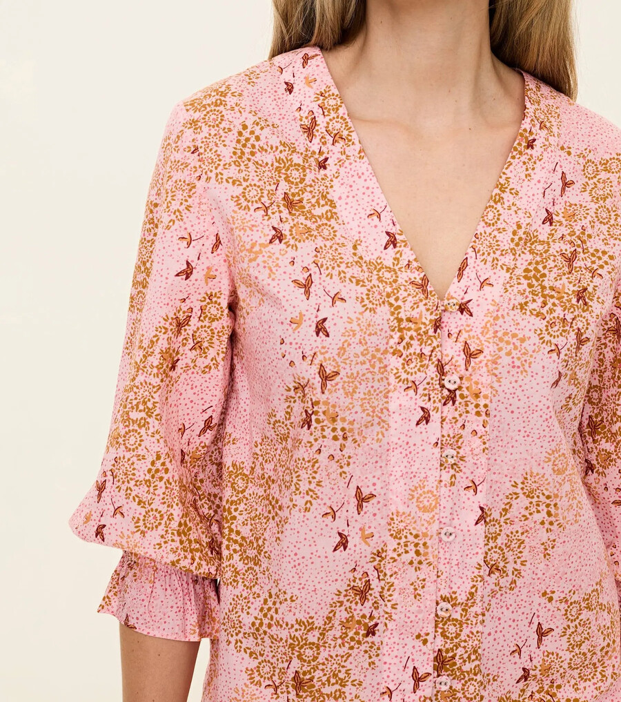 blomstrende bluse