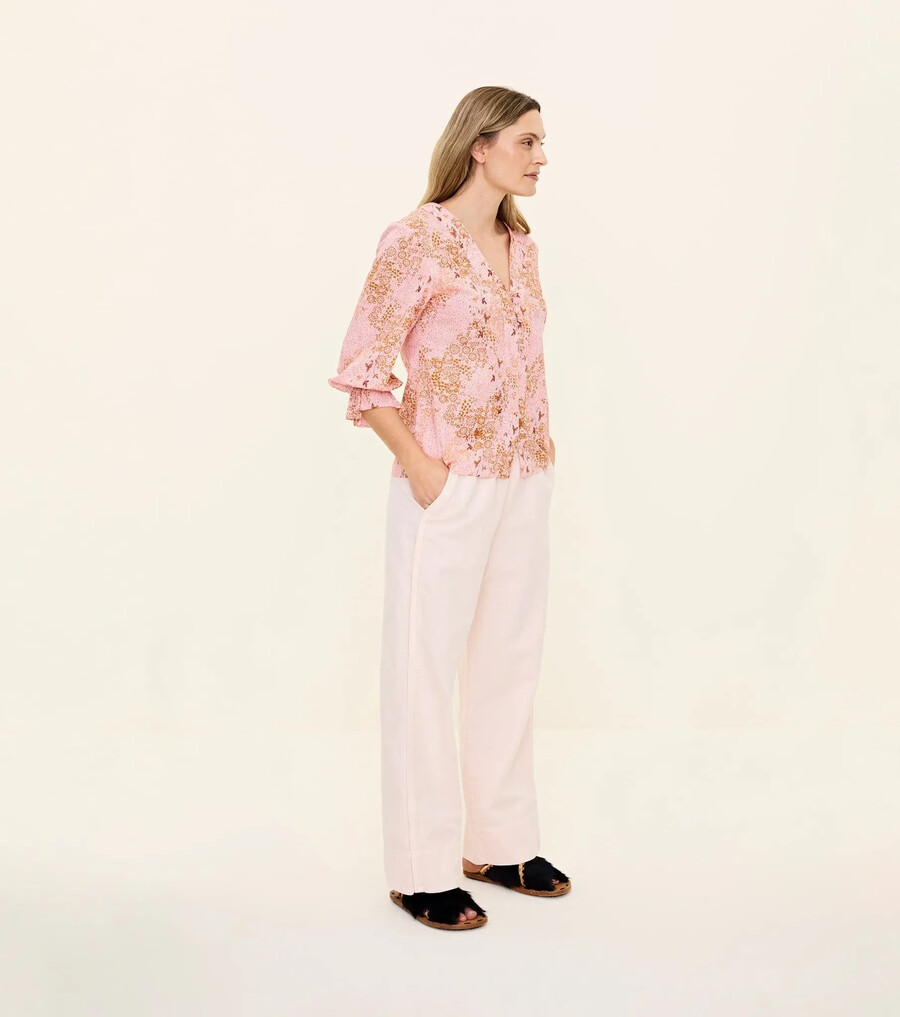 blomstrende bluse