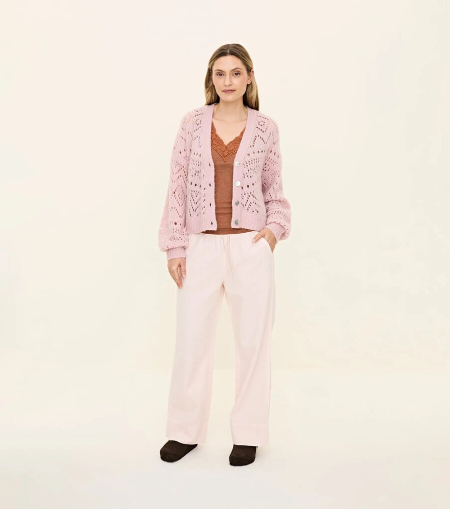 cardigan med logo