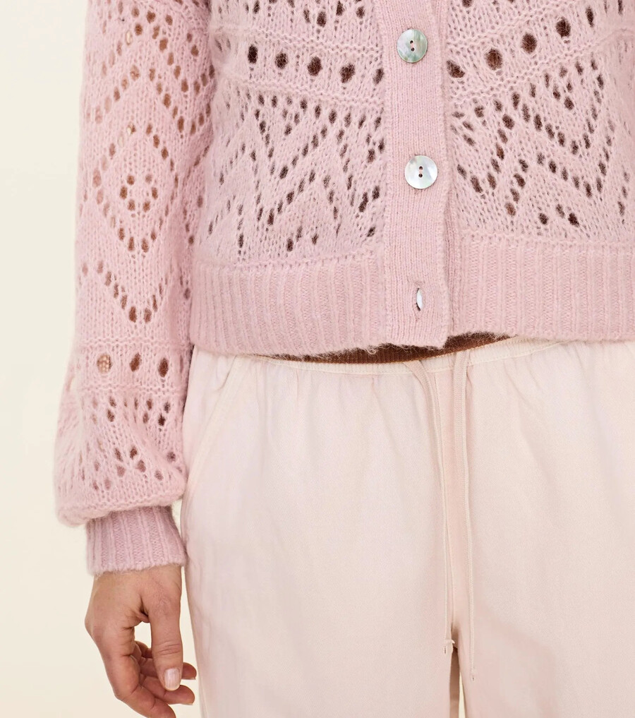 cardigan med logo