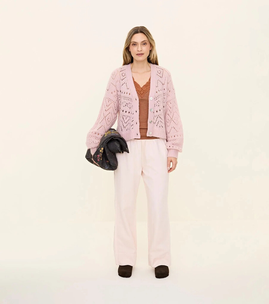 cardigan med logo