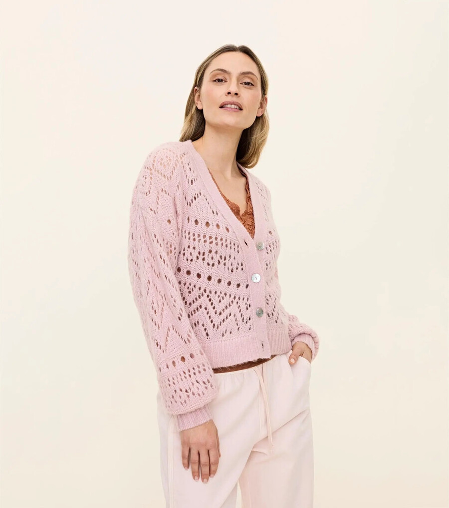 cardigan med logo