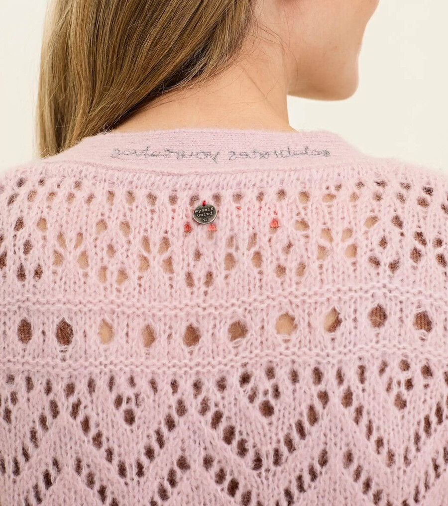 cardigan med logo